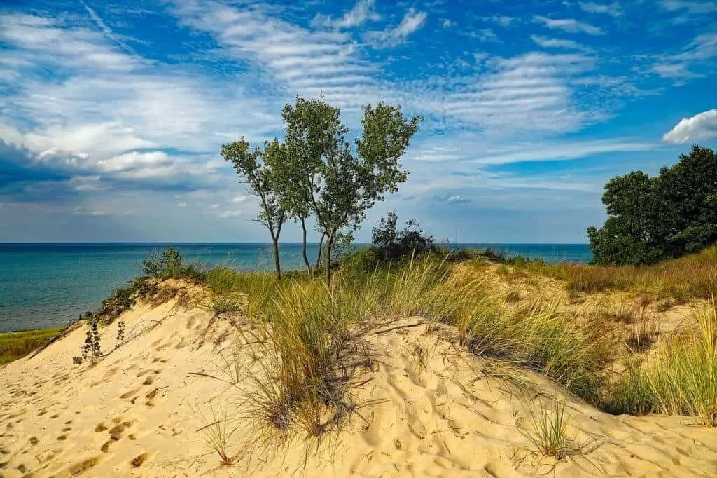 Great Lakes Camping - Indiana Sand Dunes National Park on the shores of Lake Michigan.