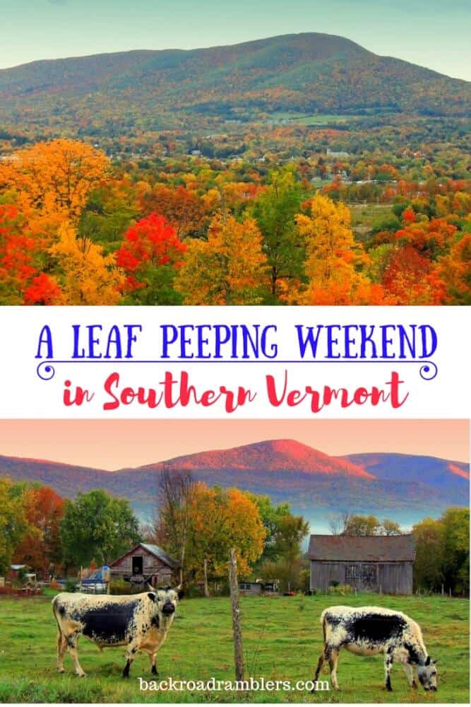 southern Vermont getaway A collage of photographs featuring autumn in southern Vermont