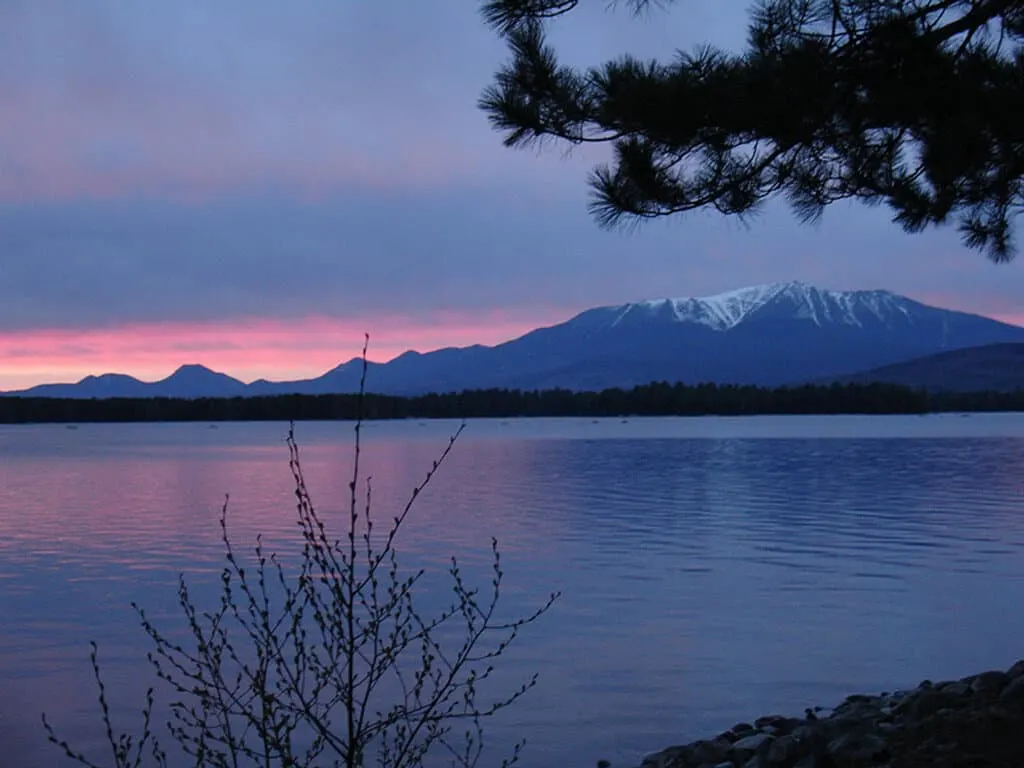 Mountain view evening Maine