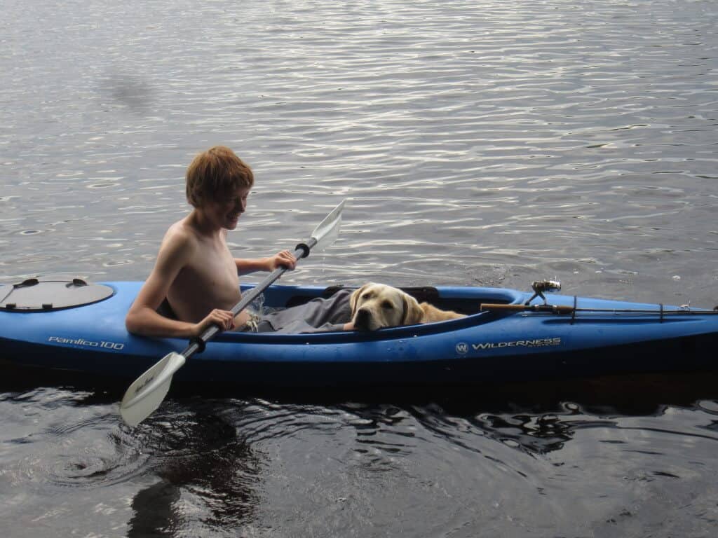 paddling with your dog