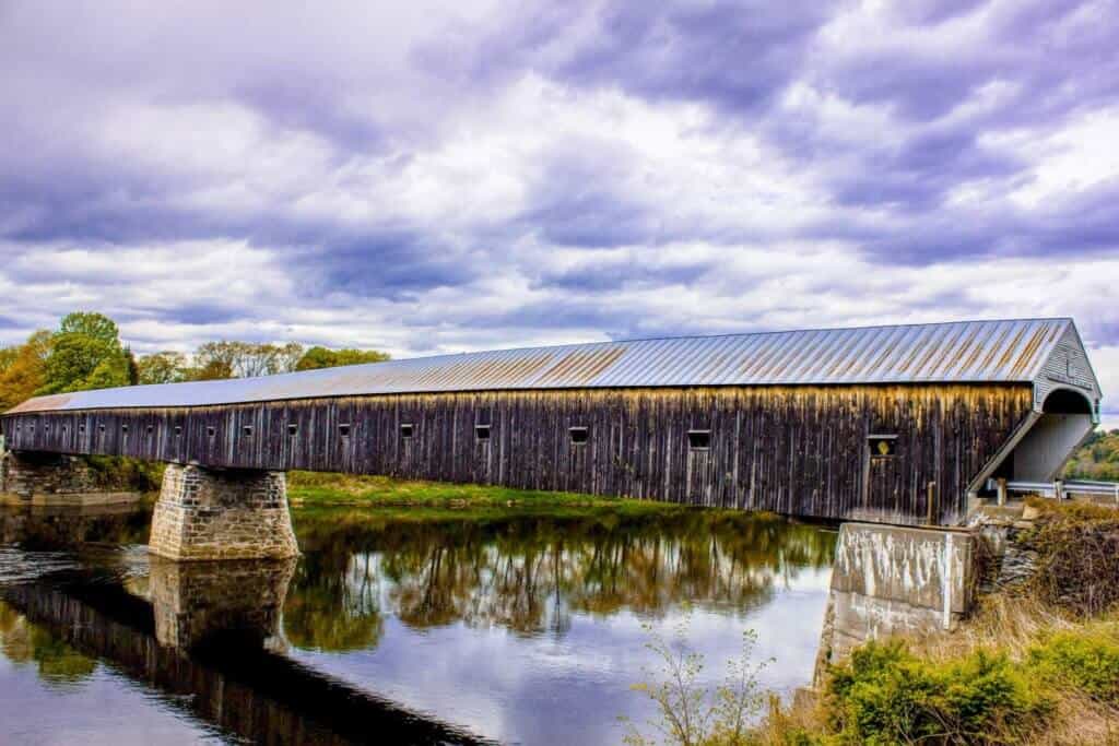 Paddling the Connecticut River with Great River Outfitters A summer view of the Cornish-Windsor Bridge