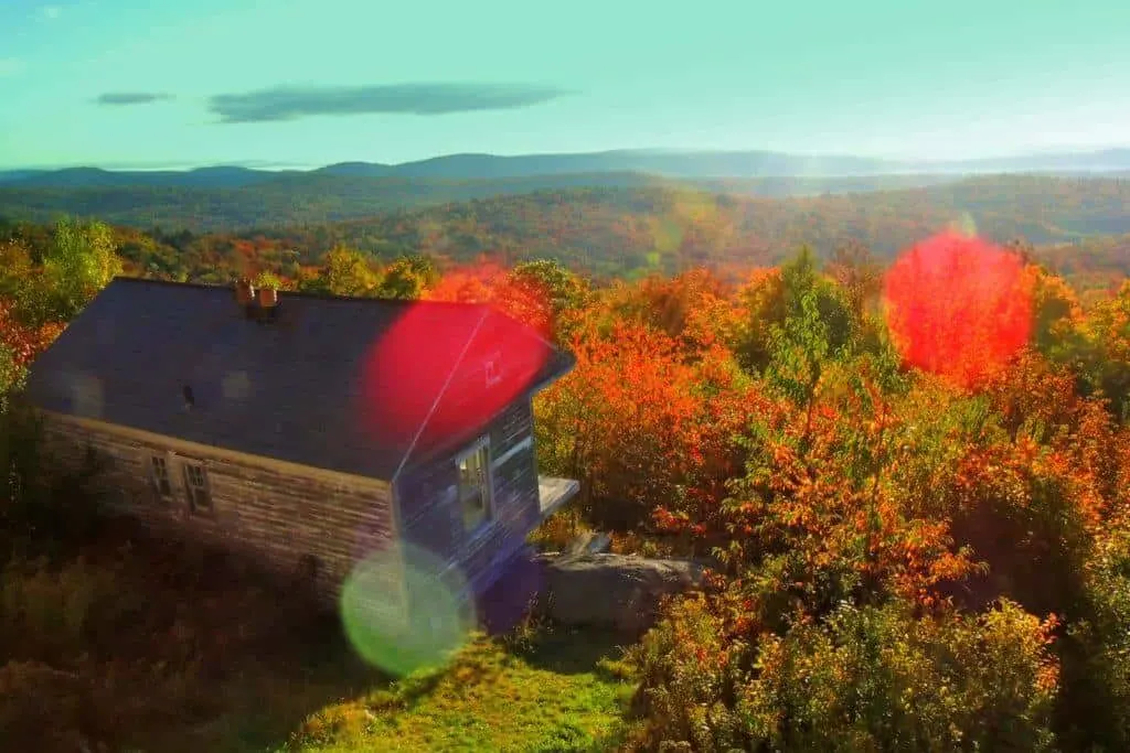 The fall view from Hogback Mountain in Wilmington, Vermont.