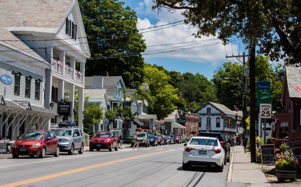 Wilmington VT downtown Wilmington, VT on a summer day