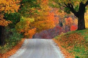 Autumn on the back roads in Woodstock, Vermont / photo credit: Betsy Luce