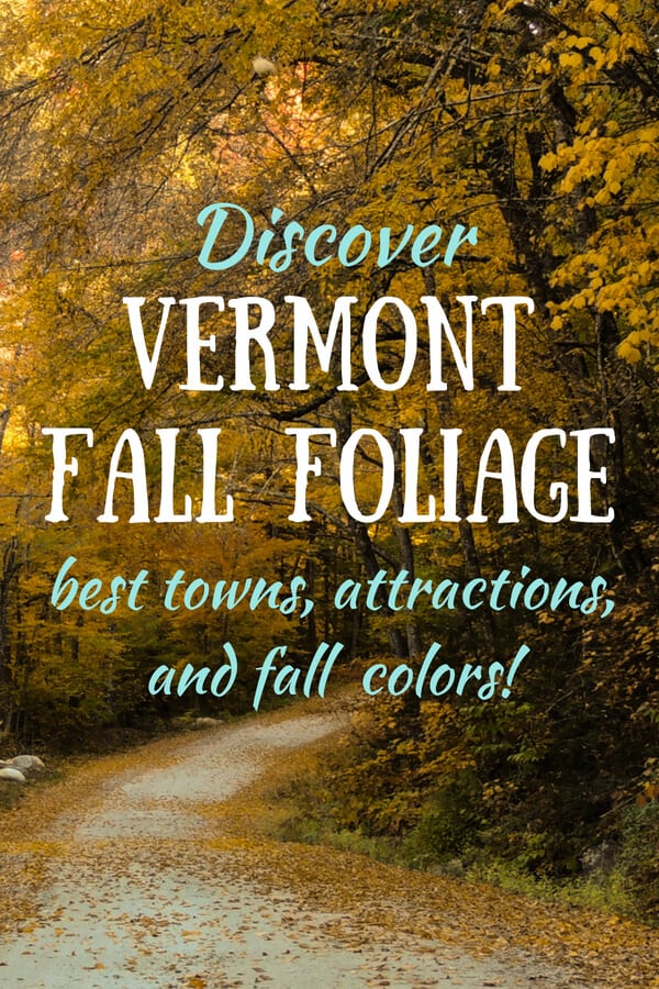Vermont in the Fall - a back road through the Vermont woods during fall foliage season.