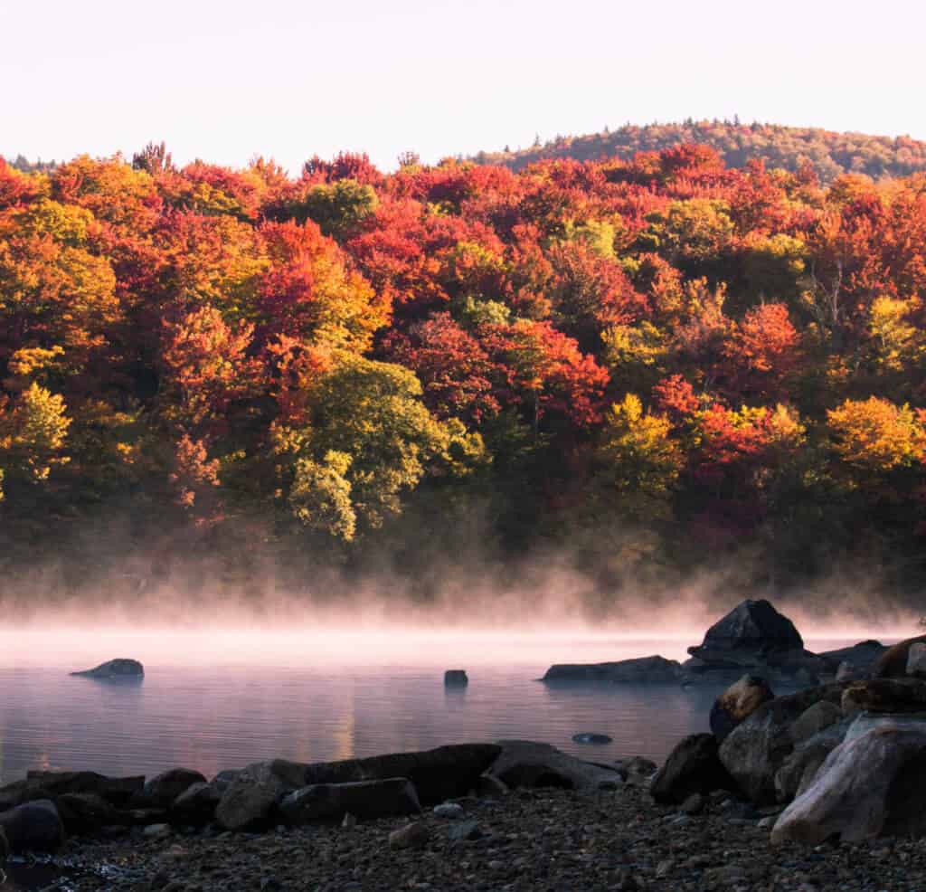 An early morning shot of Somerset Reservoir in Southern Vermont in October.
