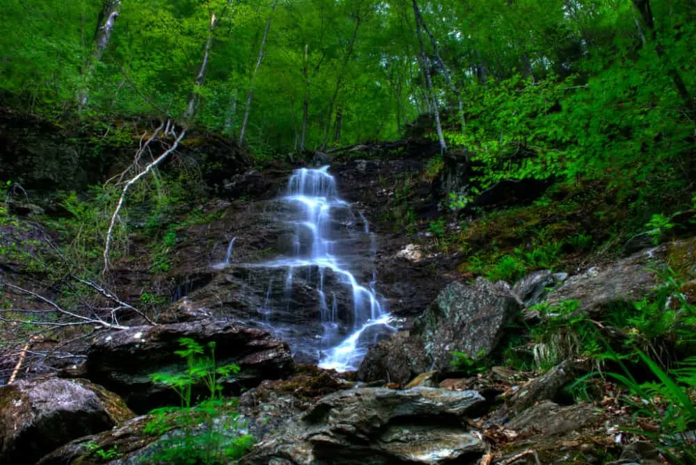 March Cataract Falls in the Berkshires of Massachusetts.