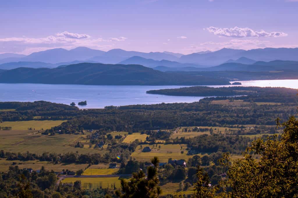 The view from Mount Philo near Burlington VT