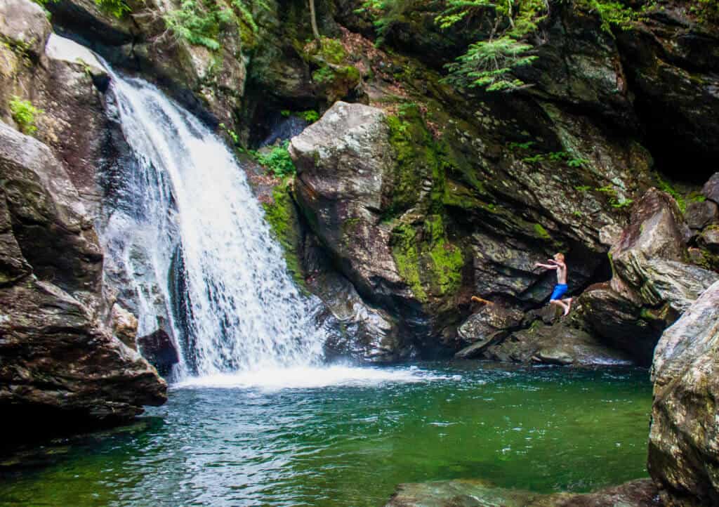 Bingham Falls in Stowe, Vermont.