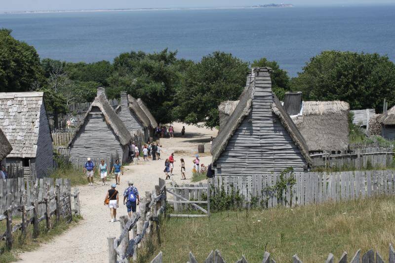 A scene at Plimoth Plantation, a living history museum in Plymouth, Massachusetts