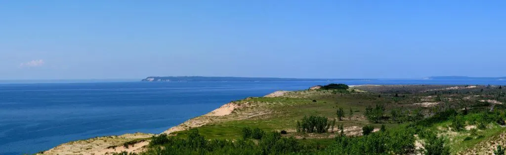 South Manitou Island on Lake Michigan from the mainland. 