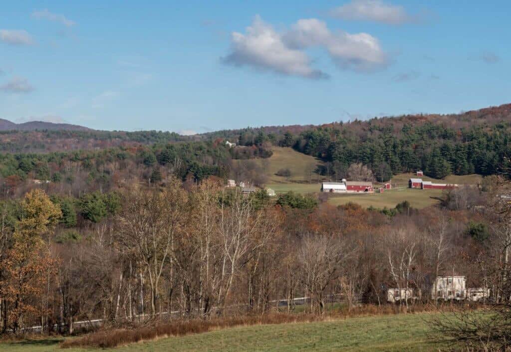 Winter scene in Pownal, Vermont