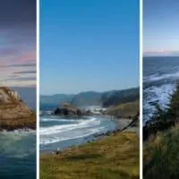 A collage of photos featuring the Oregon coast from Oregon Coast Highway 101.