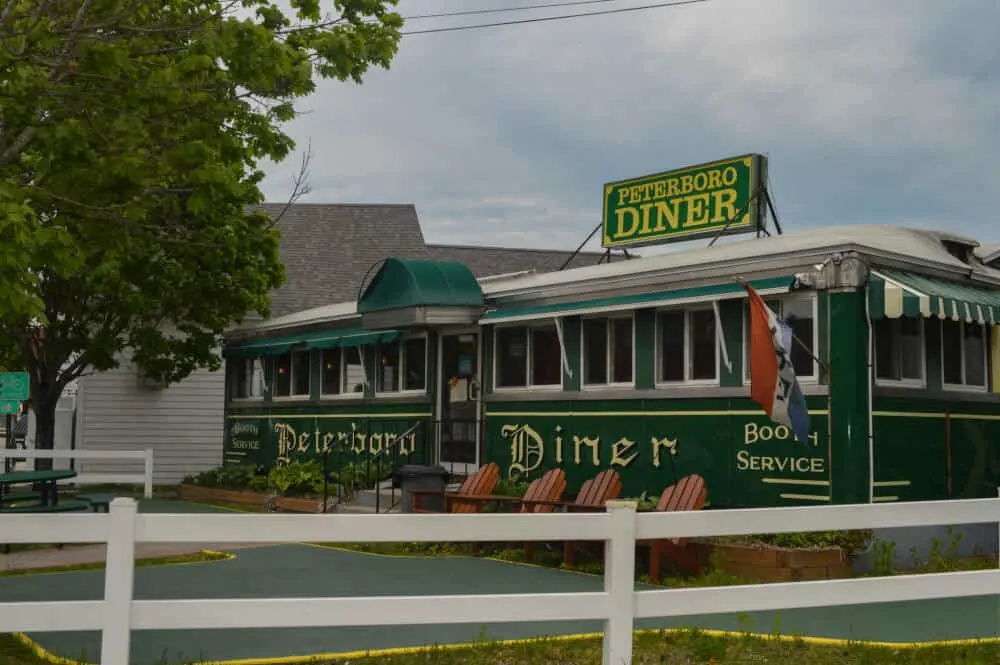 The outside of the Peterborough Diner in Peterborough, NH