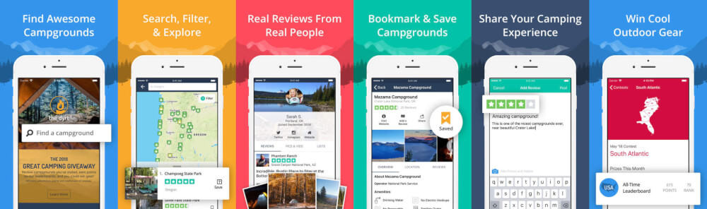 The Dyrt camping app
