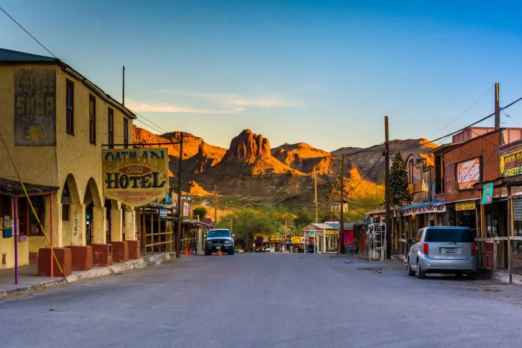 Main Street in Oatman, Arizona.