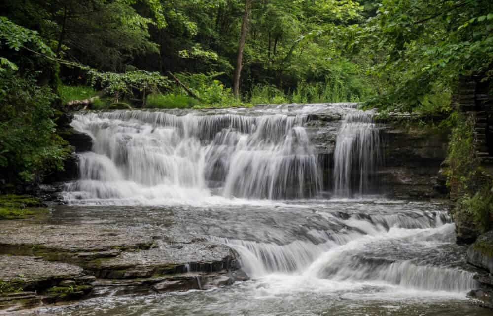 A waterfall in Robert Treman State Park on the Finger Lakes Trail