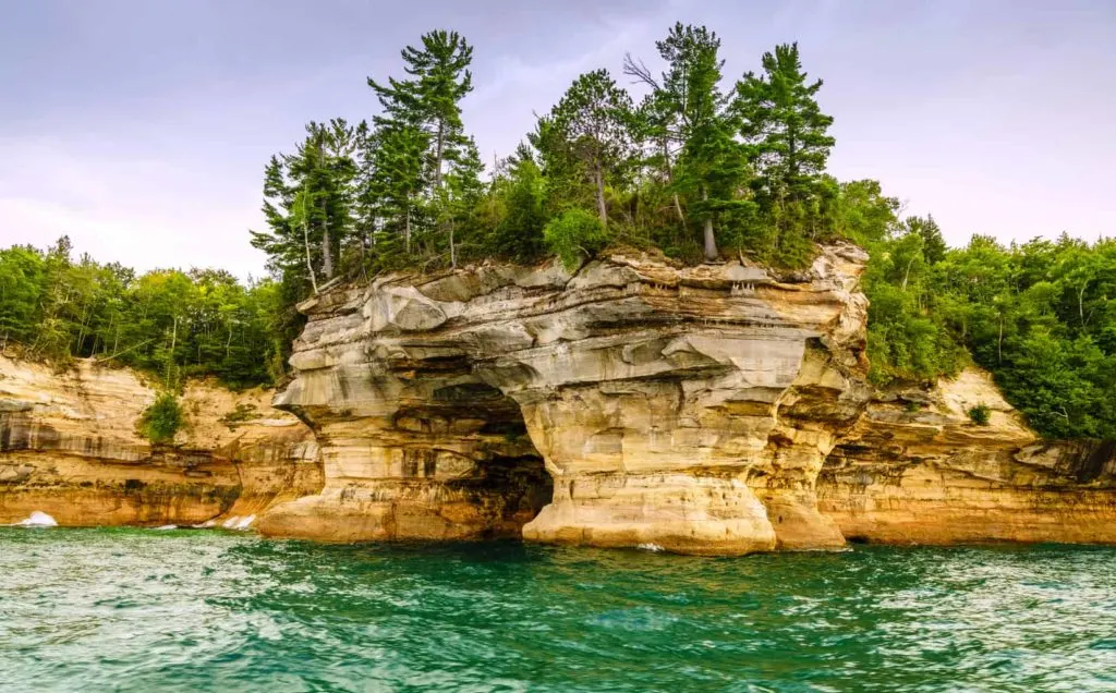 A cool rock formation at Pictured Rocks National Lakeshore in Michigan