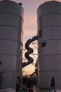 Twin Silo Park twisty slide - Fort Collins, Colorado. The best things to do with kids in Fort Collins.