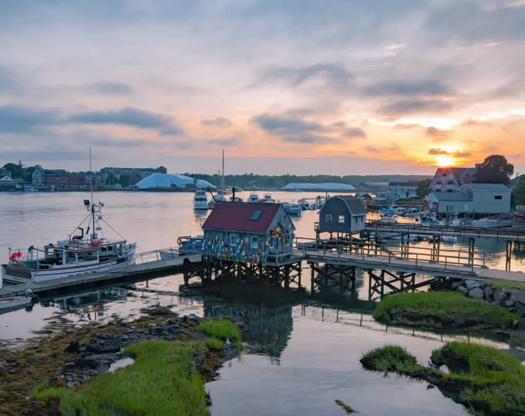 Badger Island sunset in Kittery, Maine. 