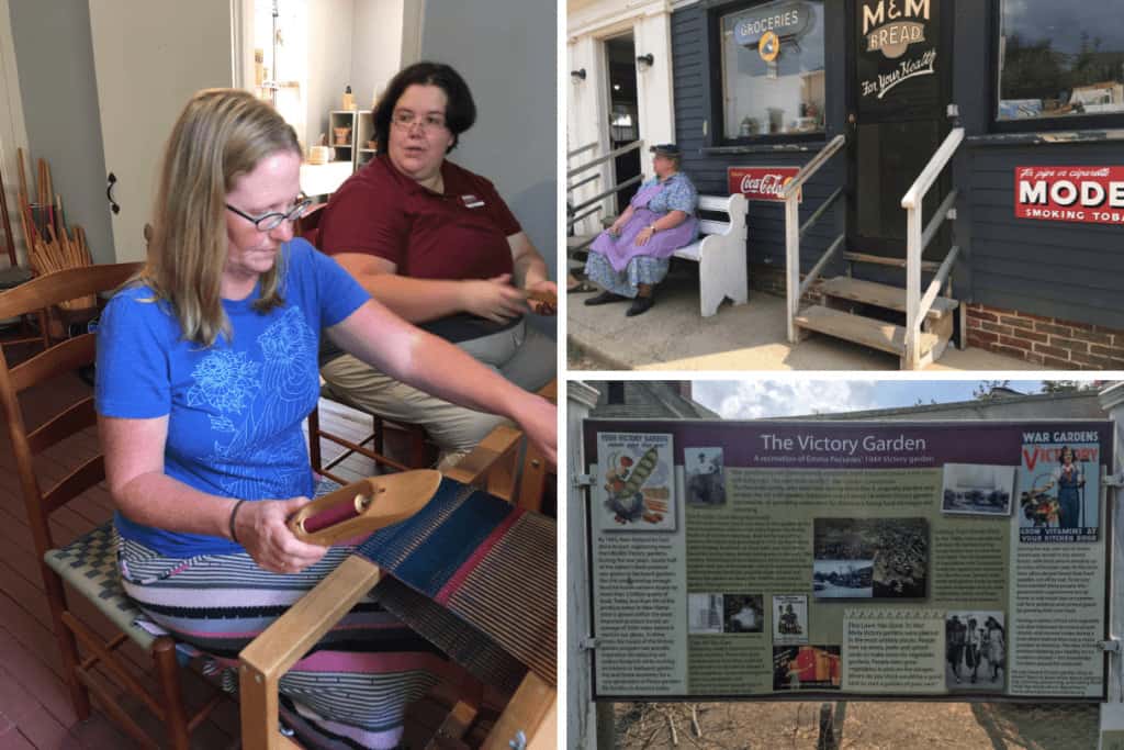 A collage of photos from Strawbery Banke Museum in Portsmouth, NH.
