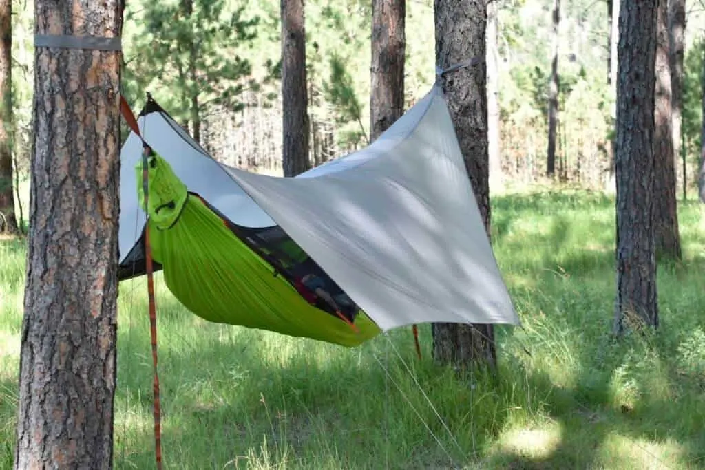 The Kammok Mantis all-in-one camping hammock.