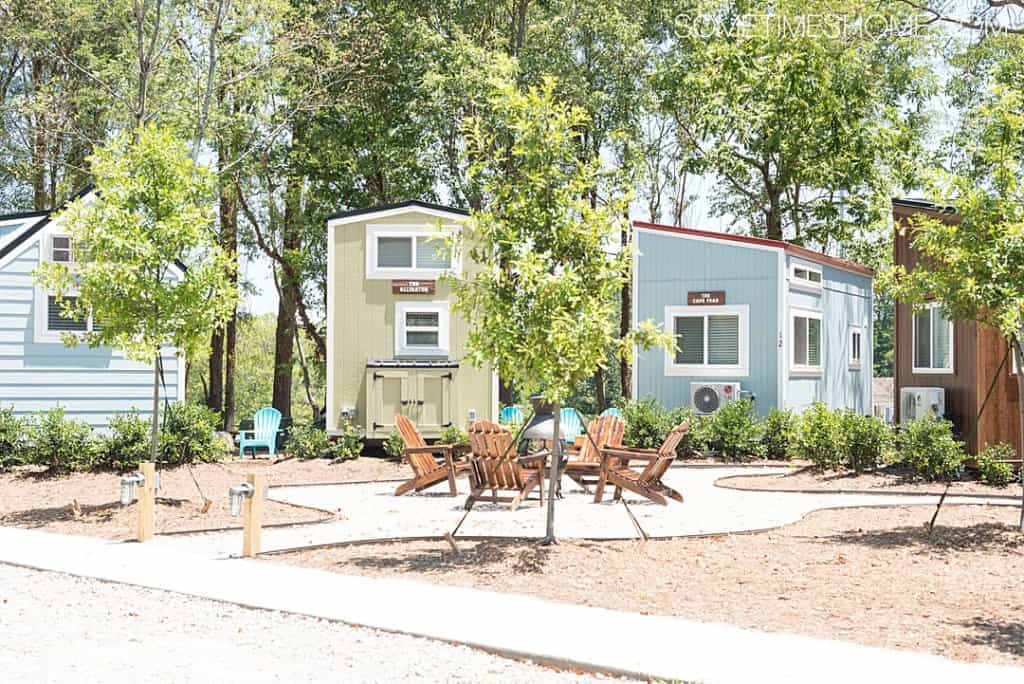 River and Twine, a tiny house hotel in Rocky Mount, North Carolina.