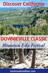 A collage of photos from the Downieville Mountain Bike Festival in California.