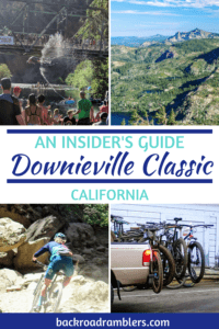 A collage of Mountain bike photos for the Downieville Classic in California