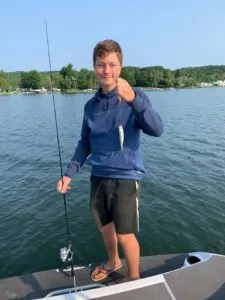 Fishing on Lake Leelanau Michigan