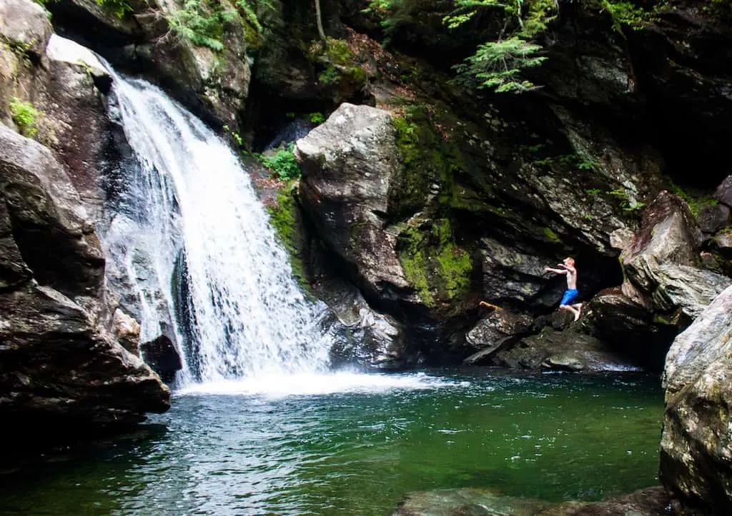 Bingham Falls in Vermont. 