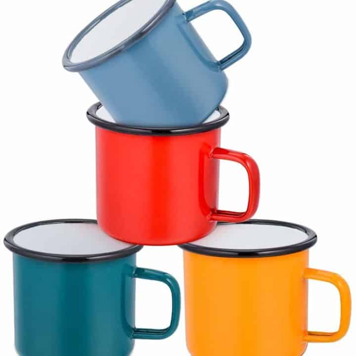 Enamelware camping mug set