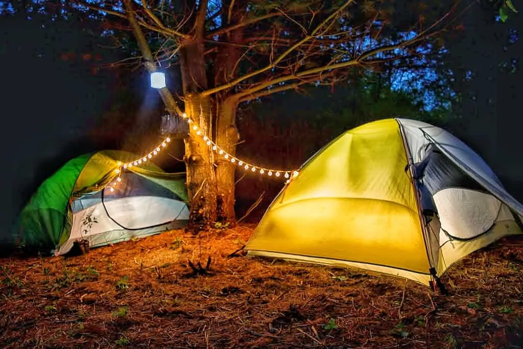 Camping Tent Lighting Ideas  Tent glamping, Camping lights