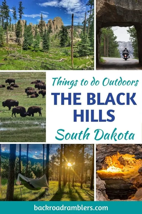 A collage of photos from the Black Hills of South dakota.