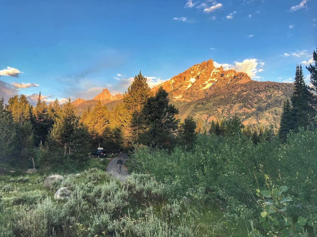 A view of Jenny Lake Campground in Grand Teton National Park