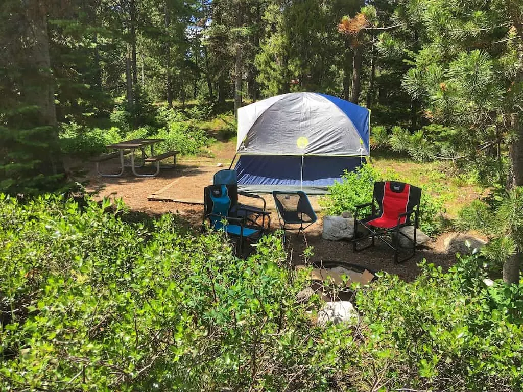 Jenny Lake Campground in Grand Teton National Park. 