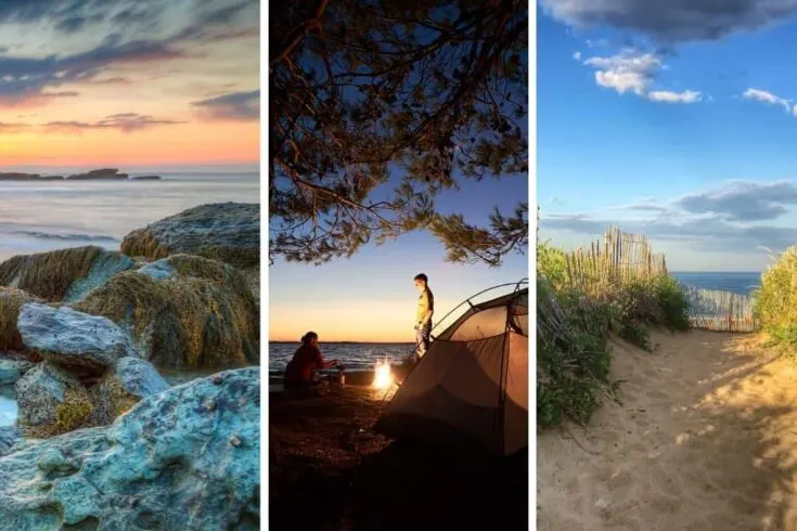 Oceanfront camping in New England