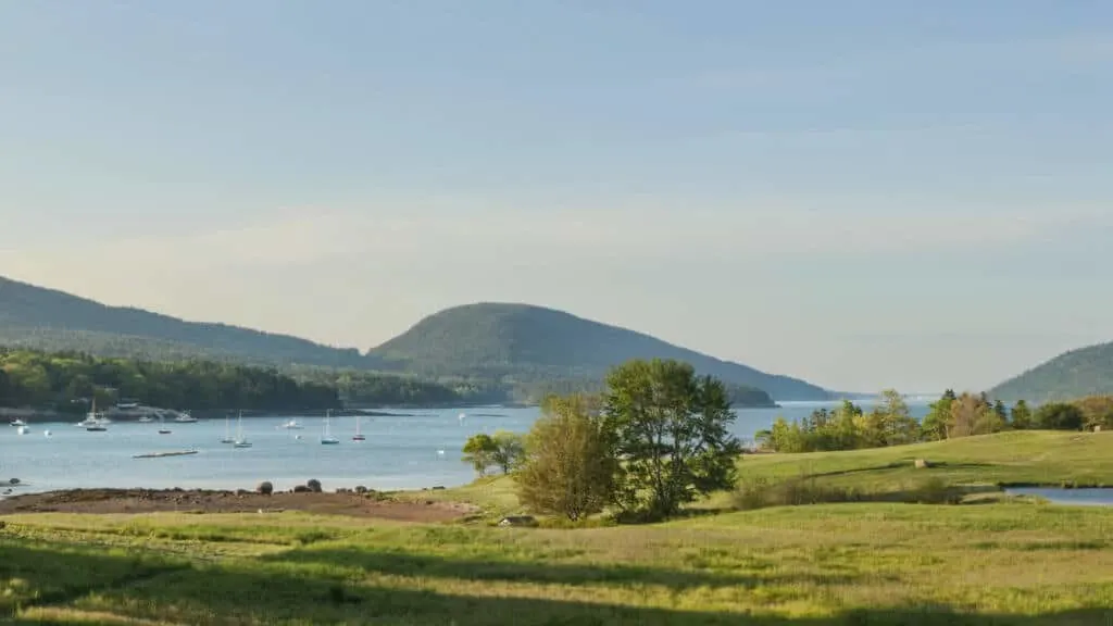 Somes Sound in Maine on a summer day