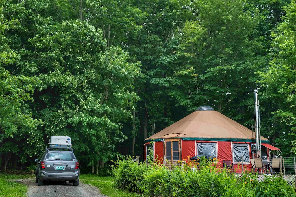 A yurt vacation rental in Trumansburg for your Finger Lakes road trip.