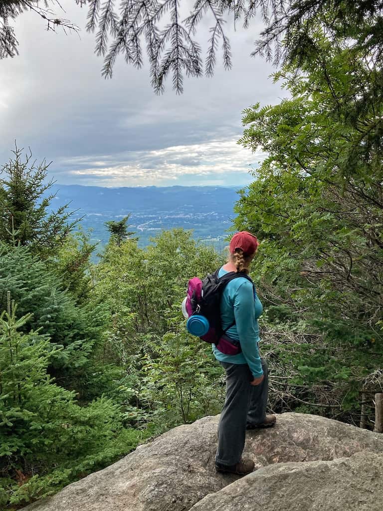 The view from the top of the Canty Trail in Killington, Vermont