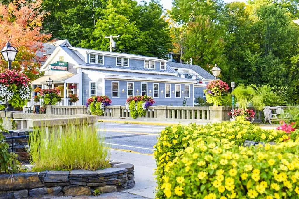 A summer view of Dot's Restaurant in Wilmington, VT