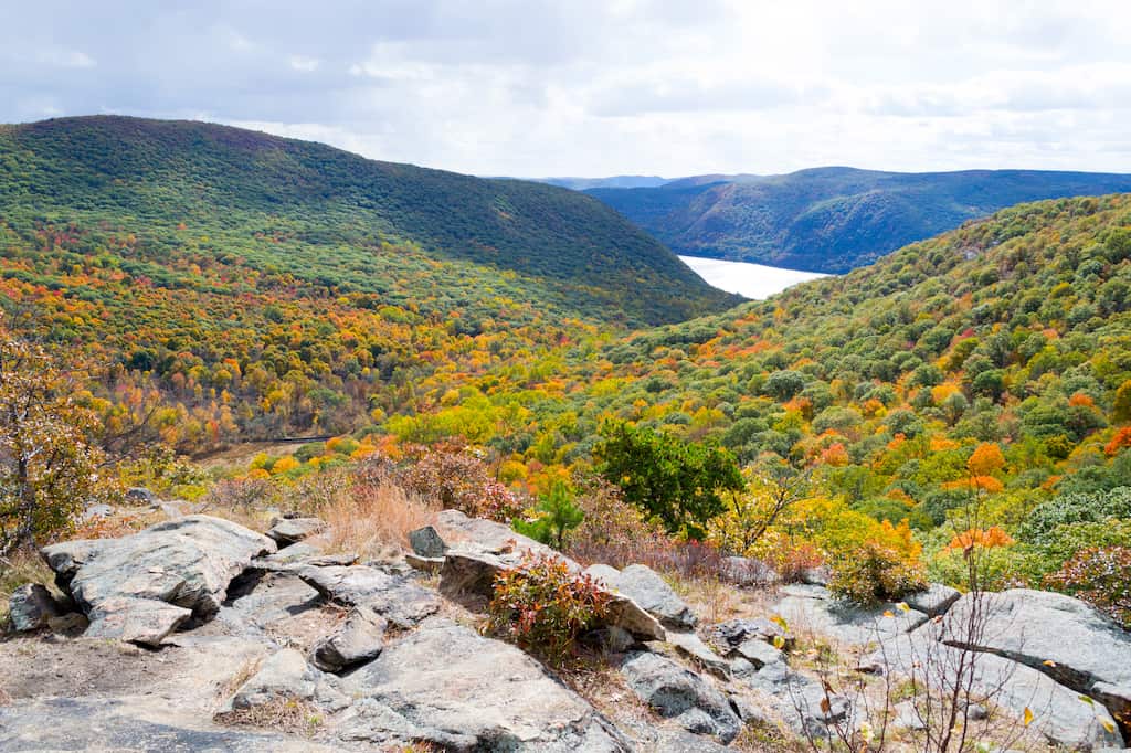 a fall view in the Catskill Mountains of New York