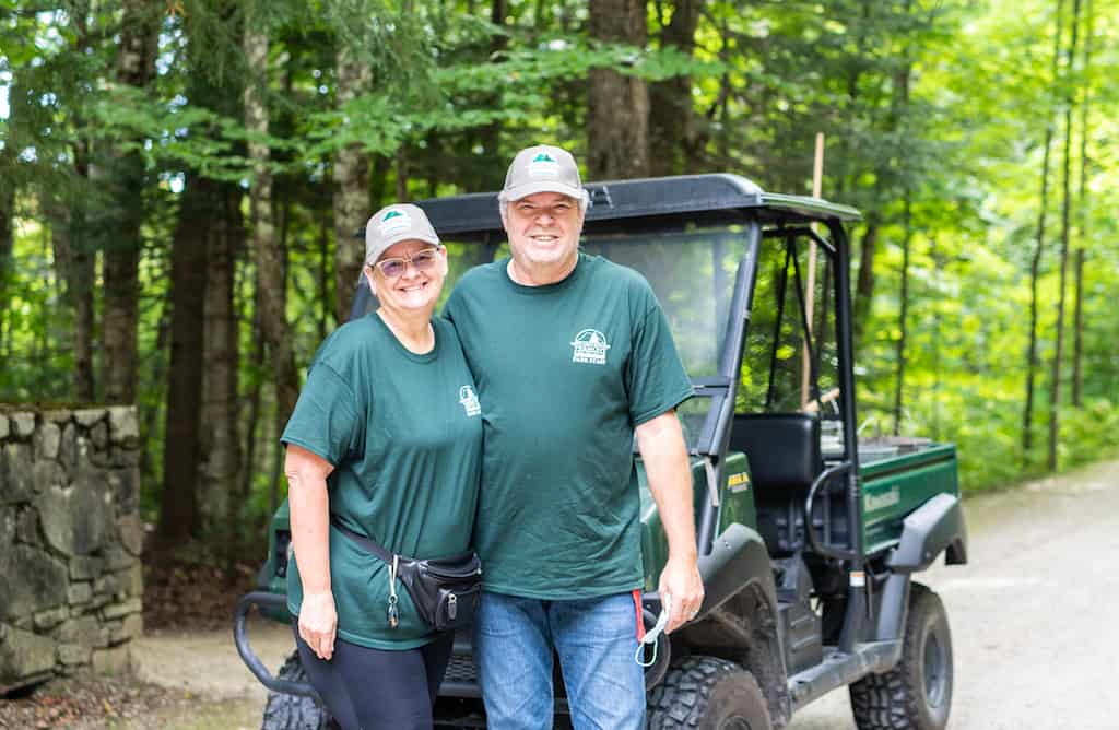 John and Bonnie are park volunteers at Gifford Woods State Park.