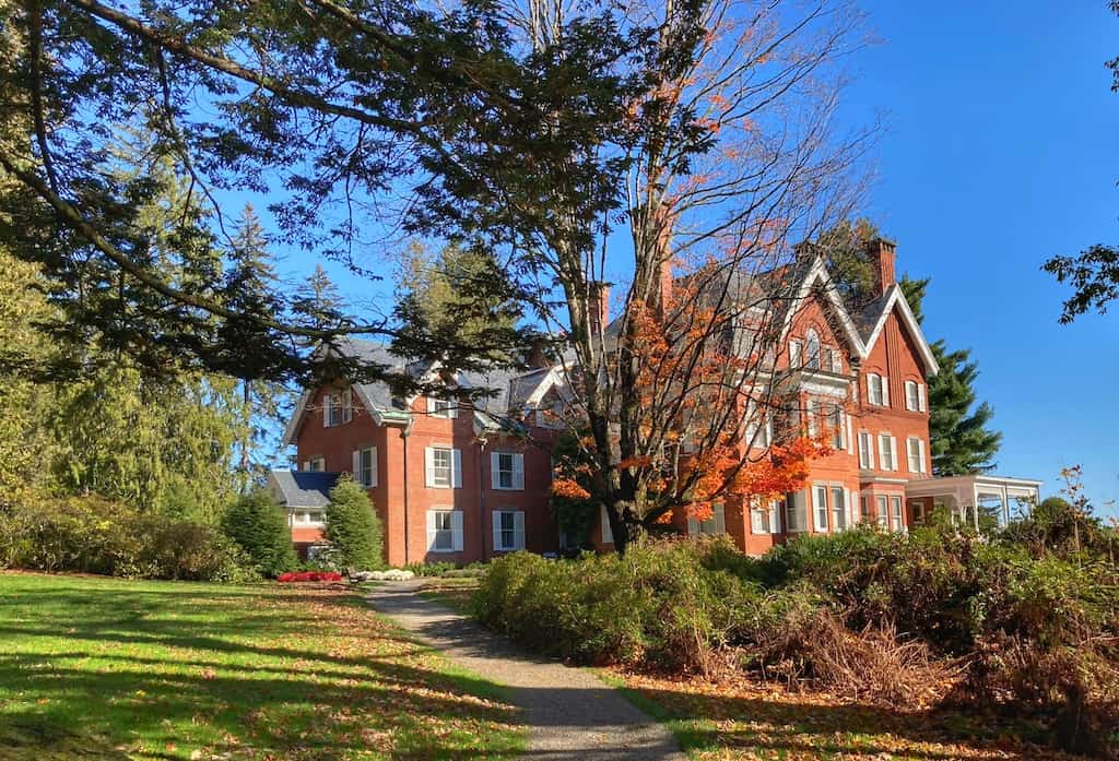 The main house at Marsh-Billings-Rockefeller National Historic Park in Woodstock Vermont