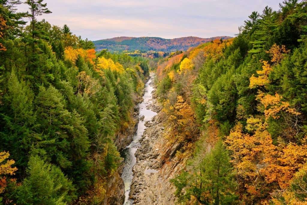 Quechee Gorge as seen from the Route 4 bridge