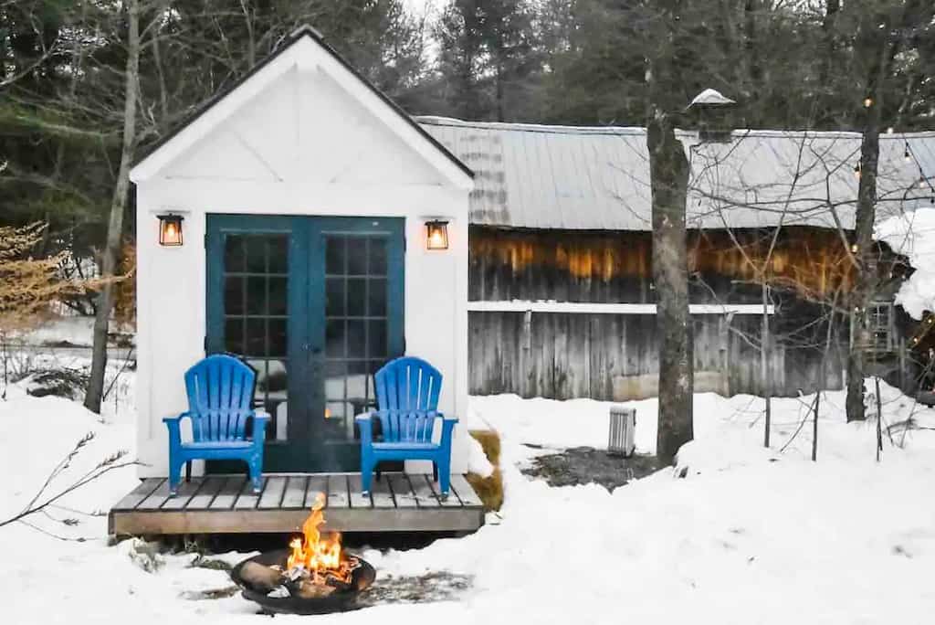 A tiny home rental in Jamaica, Vermont. Photo credit: Airbnb