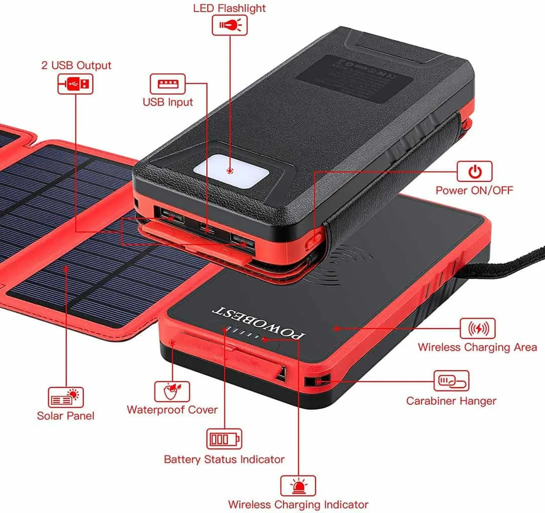 A solar charger for a phone. Photo credit: Amazon