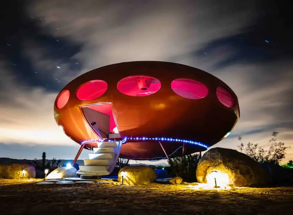 An original Futuro House for rent in Joshua Tree. Photo credit: Airbnb