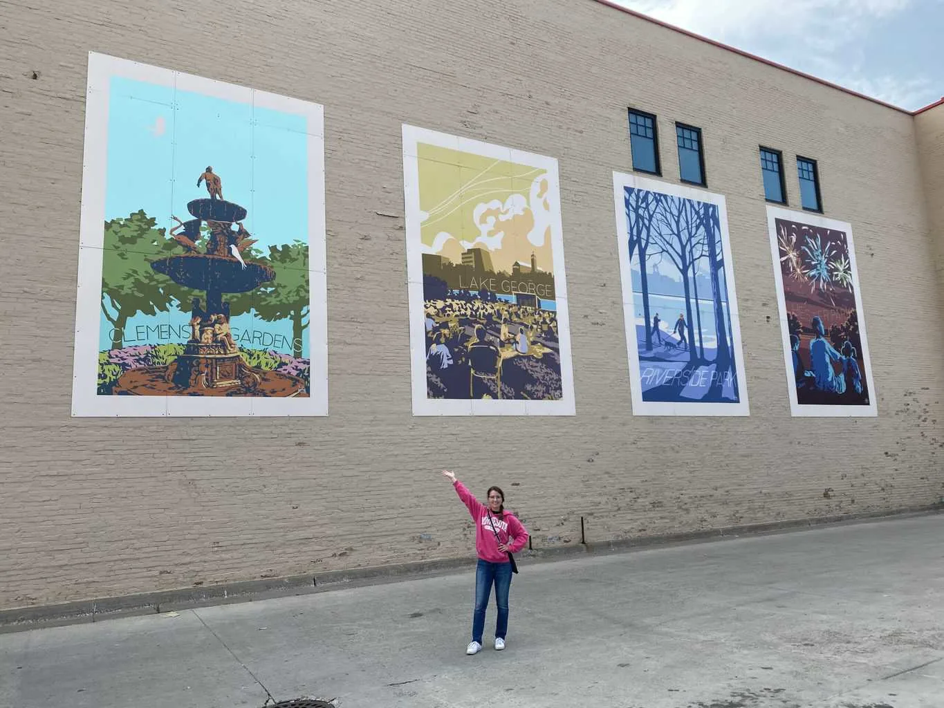 murals in downtown St. Cloud MN