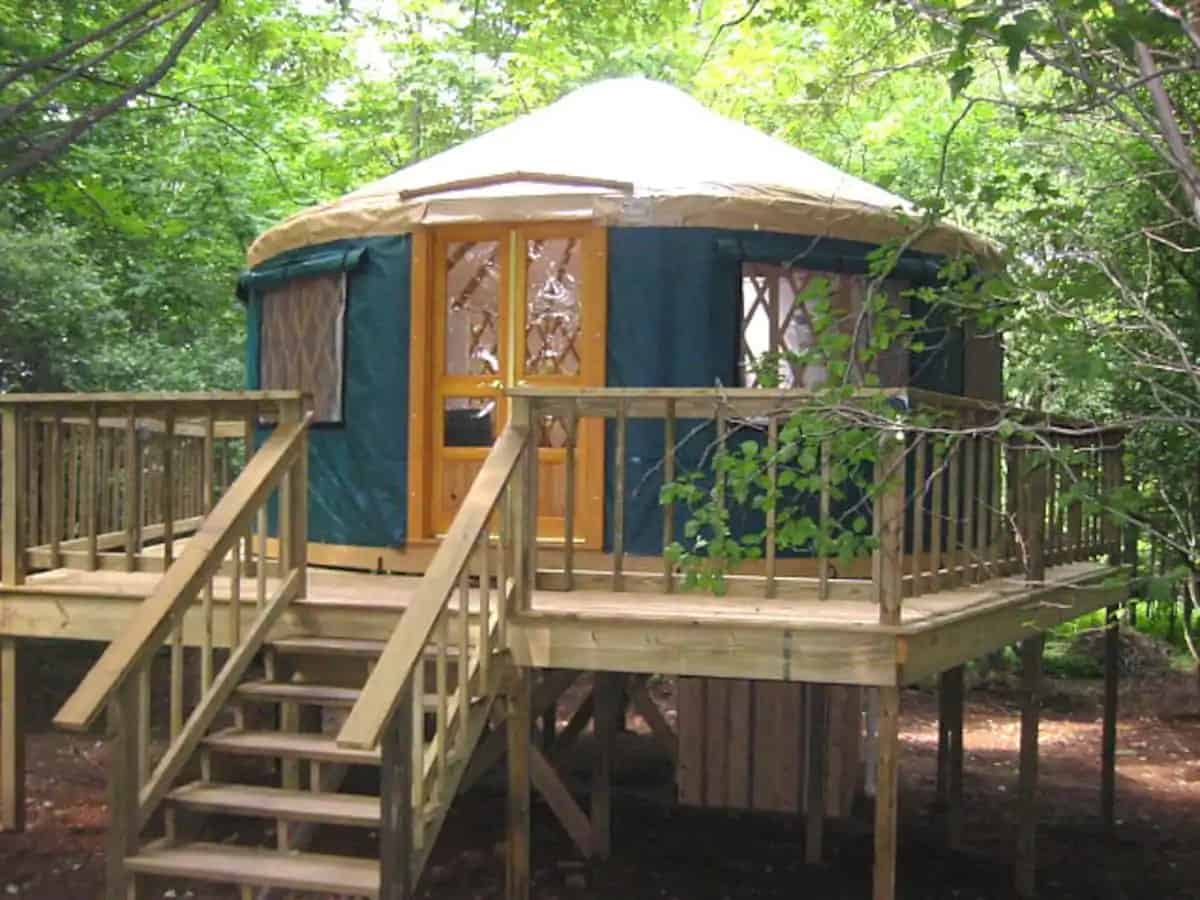 A yurt for rent in East Meredith, NY. Photo source: Airbnb